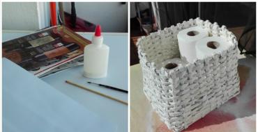 Креативное плетение пошагово: корзина из газетных трубочек для начинающих