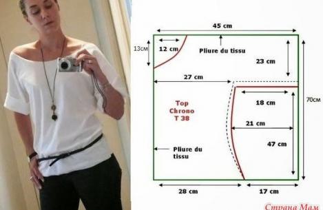 Выкройка блузки для начинающих портних